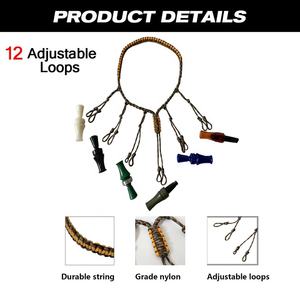 Verstellbares Nylon Duck Call <span class=keywords><strong>Lanyard</strong></span> mit 12 abnehmbaren Schlaufen Langlebiges Game Call <span class=keywords><strong>Lanyard</strong></span> Jagd zubehör Decoy Call <span class=keywords><strong>Lanyard</strong></span> - Product Image 2