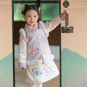 Vestido de invierno para niña, falda, ropa para niño, <span class=keywords><strong>Cheongsam</strong></span>, traje de estilo chino - Product Image 1
