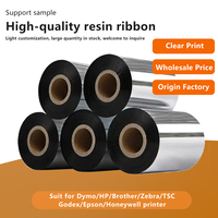 Cinta de Resina de Alta Definición de 110 mm x 74 m, Cinta de Transferencia de Cera Personalizada para Impresora Matricial Comercial