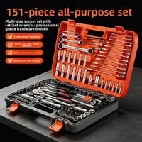 Ensemble d'outils de mécanicien professionnel, kit de clés à douille, outils de réparation automobile, outils à main avec coffret, 24-216 pièces