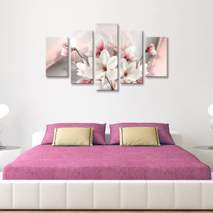 5 Tấm Tranh In Hoa Khung Tranh Hoa Nghệ Thuật Treo Tường Hiện Đại Kéo Dài Bằng Vàng Tấm Vải Bố 5 Tấm Tranh Trang Trí Tường Nghệ Thuật - Product Image 5