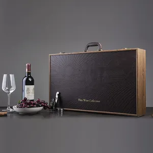 Luxury Wine Bottle 6 Gift Box In Stock 6 Bottle Wine Packaging Gift Box IWIN Supplier