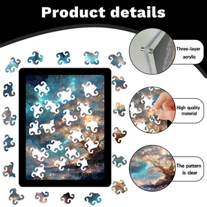 <span class=keywords><strong>Puzzle</strong></span> en acrylique pour adultes et enfants, jouet éducatif transparent à faire soi-même, décoration de maison unique, cadeau - Product Image 3