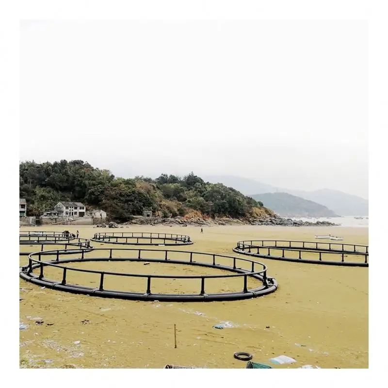 Tilapia HDPE balık yetiştiriciliği yuvarlak kafesleri tatlı su