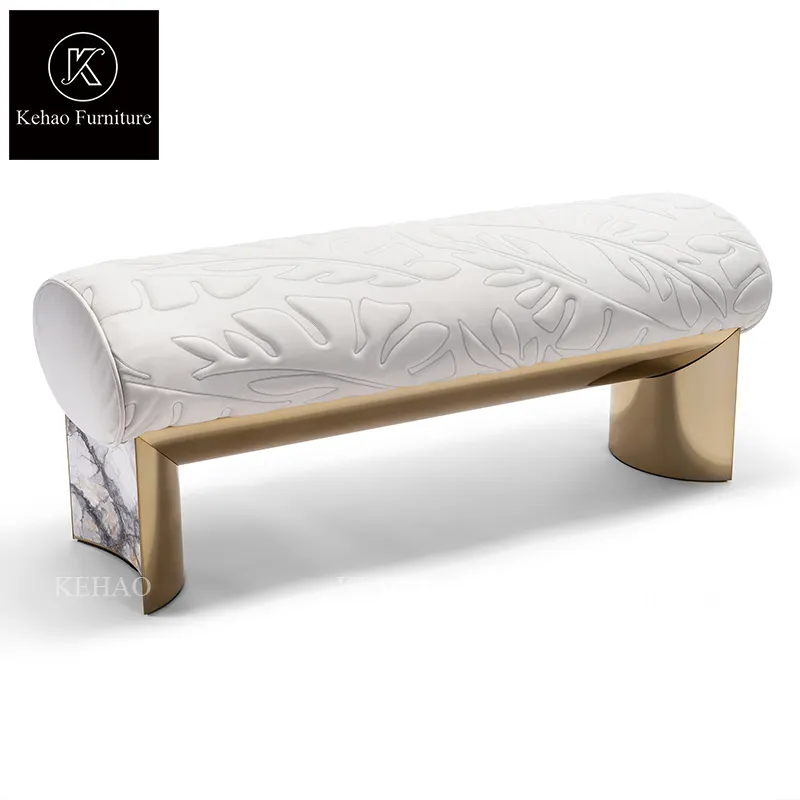 Home Luxe Bank Moderne Indoor Nordic Bed Einde Bankzitje Lounge Grote Stof Ottomaanse Luxe Slaapkamer Bankje