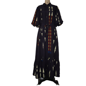 Falda de camisa informal de satén Aut elegante para mujer Patrón de cuadros Europeo Americano Maxi Frente natural para oficina Teñido liso para otoño - Product Image 5