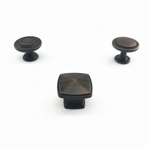 Poignée et bouton cuivre Bronze USA & Europe alliage de zinc solide meuble tiroir ORB couleur bouton rond moderne - Product Image 1