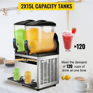 Slush Machine 2 Réservoirs 15L * 2 Boisson congelée 1000W Utilisation commerciale - Product Image 2