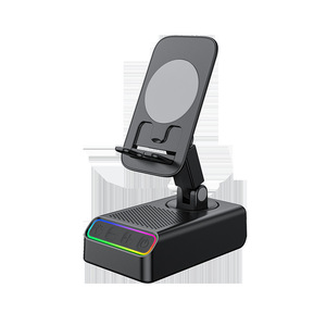 Induction Phone Stand <b>Bluetooth</b> <b>Speaker</b> <b>With</b> RGB <b>Light</b> Rechargeable Battery For Mobile Device - Product Image 5
