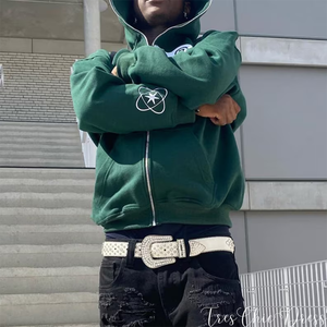 Felpe con cappuccio stile Vintage con cappuccio stile stile Vintage con stampa 100% cotone personalizzato felpe con cappuccio da uomo - Product Image 2