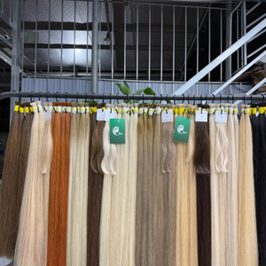 Vente en gros de cheveux humains vierges bruts 100% naturels - Blanc platine (blond) Extensions de cheveux en vrac - Product Image 5