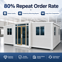 Casa Modular Aislada y Duradera de 20/40 Pies, Casa Contenedor Prefabricada Expandible de 1 Dormitorio, Casa Pequeña de Lujo para Resort