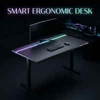 Table de jeu ergonomique AOR avec effets d'éclairage RGB multiples, design moderne, vente en gros d'usine