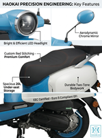 Scooter à essence Euro 5 125CC 4 temps refroidi par air avec démarrage sans clé et freins à double disque 80 km/h Moto à essence pour adultes