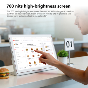 <span class=keywords><strong>Kiosque</strong></span> de commande interactif SINGFOR 24 pouces 2+32 Go avec écran tactile pour boulangerie, Android WiFi, menu en libre-service, écran tactile capacitif - Product Image 5