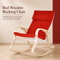 Produits les plus vendus sur Alibaba : Fauteuil à bascule avec coussin de dossier, base en bois lisse pour la relaxation à domicile