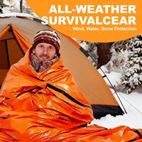 Sac de couchage d'urgence en Mylar imperméable toutes saisons, sac de survie thermique pour le camping en plein air