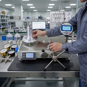 Calibrador de peso muerto digital neumático HSIN-100Q de fábrica, 100 bar, 0.02% FS, instrumento de prueba HSIN-1 - Product Image 1