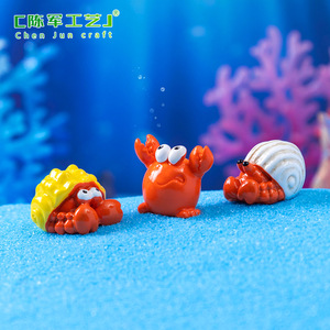 Los nuevos productos transfronterizos de Chenjuns incluyen bonitas figuritas de cangrejo ermitaño, accesorios decorativos de paisaje marino Diy y Micro-<span class=keywords><strong>La</strong></span> - Product Image 5
