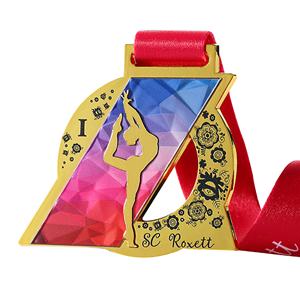 Medalla de Metal Personalizada con Logotipo, Medalla de Baile con Efecto Brillante, Medalla de Premio para Patinaje Artístico, Gimnasia Latina y Carnaval - Product Image 4