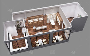 Hiện đại sang trọng kính hiển thị trường hợp kim loại đồ trang sức Showcase LED ánh sáng chất lượng cao bằng gỗ truy cập cho cửa hàng bán lẻ trung tâm mua sắm - Product Image 4