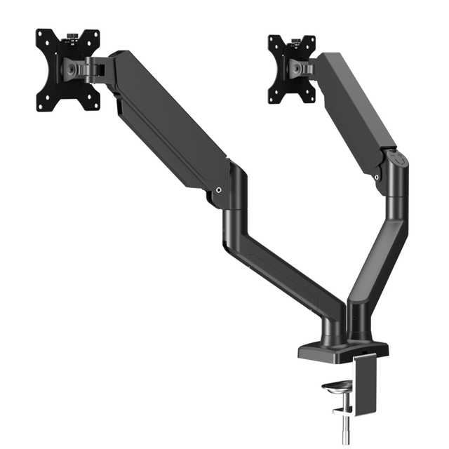 14-32" VESA Monitor Arm, 9KG Load, Full Motion Swivel Tilt Desk Mount with Clamp & Grommet, Ergonomic Single Screen Bracket