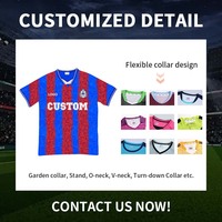 Maillot de Football Rétro à Bandes pour Homme Fournisseur, Maillot d'Équipe Enfant Personnalisé, Version Joueur, Chemises de Football, Uniforme de Football