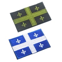 Drapeau canadien Feuille d'érable Écussons brodés Insignes à coudre décorés de dentelle avec caractéristique magnétique pour la décoration de vêtements