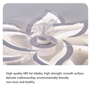 Hot Sale Flower Shape LED Ceiling Fan Light DC Inverter Silent <strong>Ventilator</strong> <strong>Lamp</strong> 85-240V Decorative Fan Custom Logo Wholesale - Product Image 5