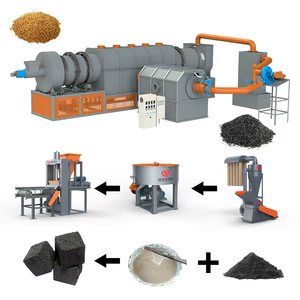 Ligne de production de briquettes de charbon de bois de noix de coco et de sciure de bois à biomasse continue, haute capacité 300-3000 kg, pour barbecue - Product Image 1
