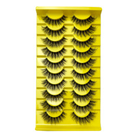 14 Pares de Pestañas Postizas con Efecto Desordenado y Voluminoso, Pestañas Rizadas y Gruesas Estilo Europeo y Americano, Pestañas de Maquillaje de Venta Caliente Transfronteriza