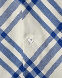 Camisa de manga larga a cuadros azul vintage de alta calidad, a prueba de viento, informal, moderna y de corte ajustado para hombre, estilo Burberry. - Product Image 6