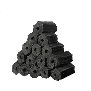 Mechanism bbq charcoal machine made wood bamboo sawdust briquette hexagonal stick shape customize size and packing