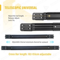 Barre transversale de toit universelle réglable en aluminium 102-155CM pour Jeep Gladiator Ford F150 Toyota Tacoma Jetour T2 SUV Pickup 4X4