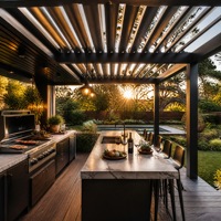Pergola de jardin pour voiture (Pergola Im Freien), pergola à lames orientables en aluminium avec couverture imperméable pour l'ombrage des véhicules