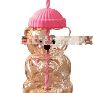 كوب زجاجي على شكل دب مقاوم للحرارة العالية ومضاد للانفجار، كوب زجاجي للقهوة والمشروبات الساخنة والباردة - Product Image 1