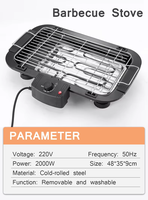 Barbecue portable d'intérieur et d'extérieur en acier inoxydable, mini-plaque de cuisson de table, 6 vitesses, sans fumée, arrêt automatique, commande par bouton