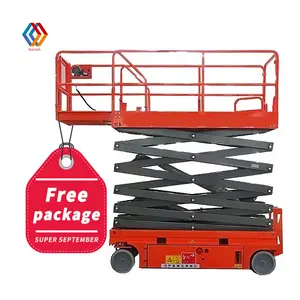 8m 10m 12m 14m Self Propelled Electric Hydraulic Lift Cleaning Use Scissor Lift with Battery