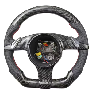 Volant de voiture en fibre de carbone ROUGE pour <span class=keywords><strong>Porsche</strong></span> Cayenne 981 911 Panamera 2010 2011 2012 2013 2014 2015 <span class=keywords><strong>2016</strong></span> - Product Image 3