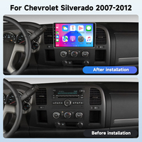 Cadre d'autoradio Android Podofo Qualcomm 8 Core 10 ''pour Chevrolet Silverado 2007-2012 4 + 64G sans fil CarPlay/Android Auto WiFi