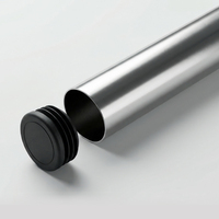 Bouchon rond en plastique PP/PE pour pieds de meubles, insert pour tube en plastique rond noir/blanc pour tube en acier