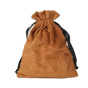 Emballage cadeau recyclable personnalisé, sac en velours satiné avec cordon de serrage, finition noire brillante pour bougies et artisanat - Product Image 2