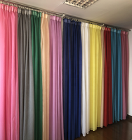 Rideaux Unis Couleurs Vives Vente en Gros 100% Polyester Tissu Uni Rouleau Voilages Transparents pour Salon Chambre Fenêtre