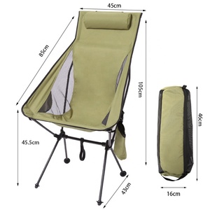 Chaises de camping pliantes d'extérieur avec dossier, pour la pêche et les loisirs - Product Image 2