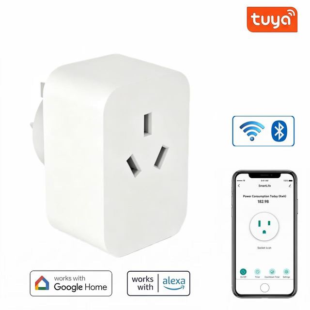 10A Australia Smart Plug Tuya Wifi for Alexa Google App Control With Energy Monitoring Smart Socket for Home