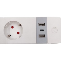 EU Schuko Smart WiFi Plug Enchufes de 4 salidas con 2 * USB y 1 * Regleta de alimentación tipo C
