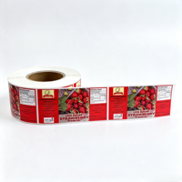 Autocollants adhésifs en vinyle imperméables de qualité alimentaire, étiquettes personnalisées pour pots de confiture de fraises, étiquettes d'emballage pour confiture de fruits faite maison