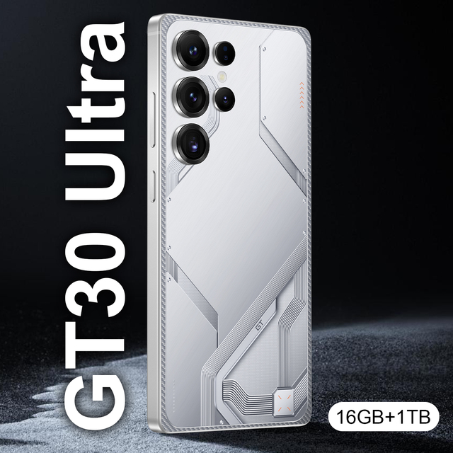 Original GT30 Ultra 5G Smartphone 16GB+1TB Unlocked Android 14 Dual Card 100W Quick Charge HD Beauty Camera 5G Unlocked Android