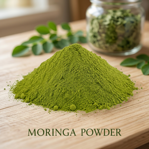 Poudre de feuilles de Moringa pure, biologique, superaliment végétal vert, végétalien, complément nutritionnel quotidien, Moringa biologique de qualité supérieure - Product Image 1