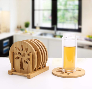 FSC FSC ชุดแผ่นรองจานร้อนสำหรับห้องครัวที่<span class=keywords><strong>วาง</strong></span>กาน้ำชาที่ทำจากไม้ไผ่ธรรมชาติ - Product Image 5